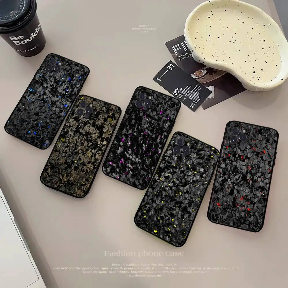 

Forged Carbon Fundas Phone Case For IPhone 17 16 15 14 11 12 13 Mini Pro XS Max Plus Funda Shell
