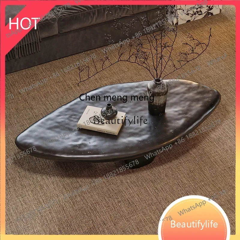 

Стиль Средневековый ваби бесшумный ветер галька журнальный столик дизайнер креативный ретро овальный минималистичный журнальный столик специальной формы ss 861