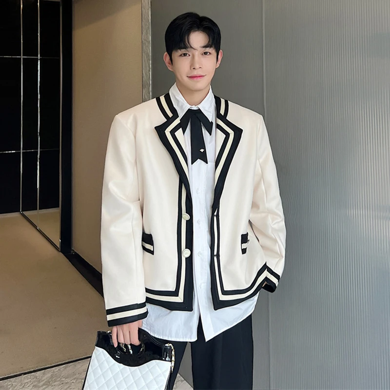 IEFB Korean Style Suit Coat Trend Men\'s Fashion College Style Jacket Personality Casual Male Blazers Autumn New Clothing 9C2372