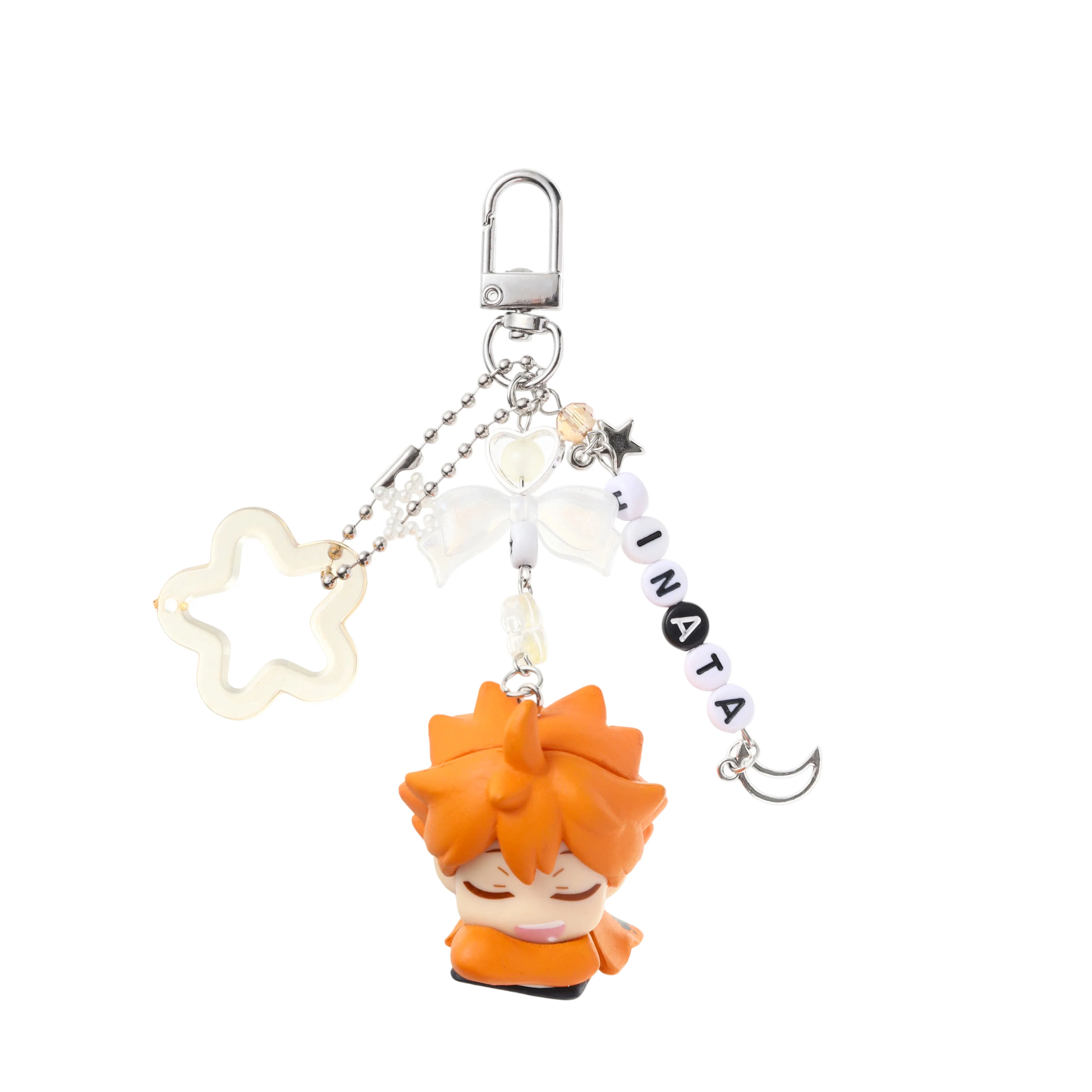 Picture 4: Charm handmade bead Haikyuu inspired keychains  Y2K