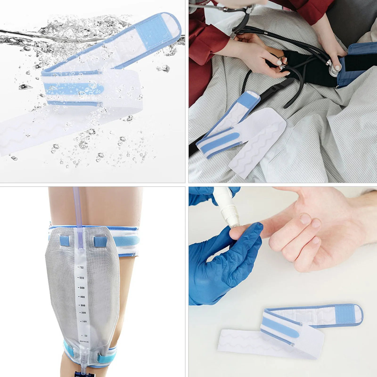 

2 шт. Ремешок для мочеприемника на ногу, хлопковый, регулируемый, практичный, для фиксации дренажа, прочный держатель для катетера, универсальный ремешок на ногу