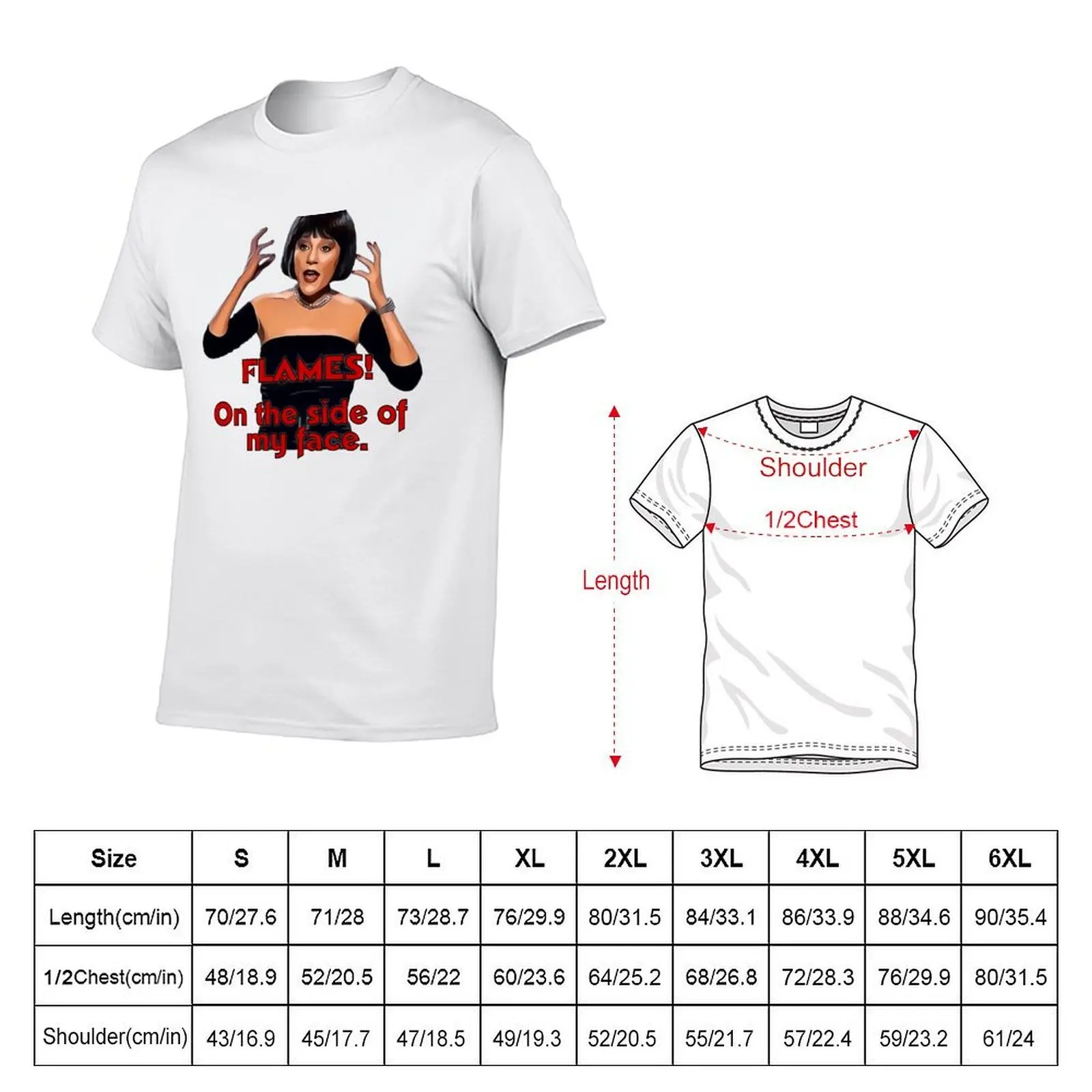 Flames! On the side of my face. Madeline Kahn - Mrs. - White T-Shirt vintage anime shirt Funny t-shirt shirts men graphic