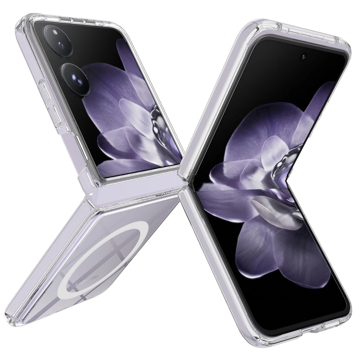 

For Xiaomi Mix Flip 2 Case Luxury Transparent Acrylic Magnetic Transparent PC Back Cover For Xiaomi Mix Flip 2 Shockproof Funda