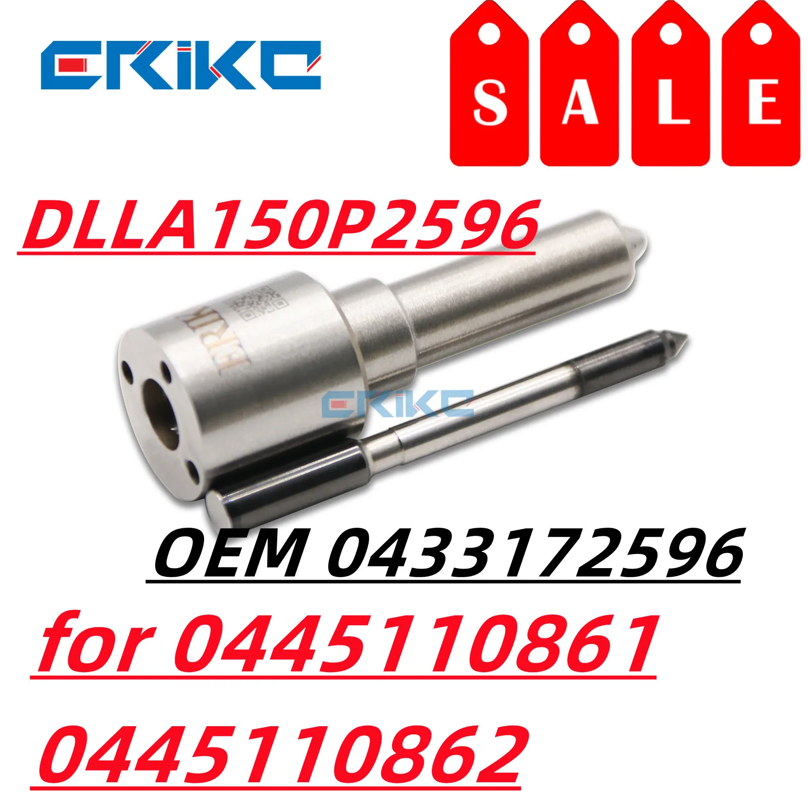 ERIKC DLLA150P2596 (DLLA 150P2596) Fuel Atomizer Nozzle DLLA 150P 2596 Nozzle 0433172596 For Fuel Injector 0445110861 0445110862