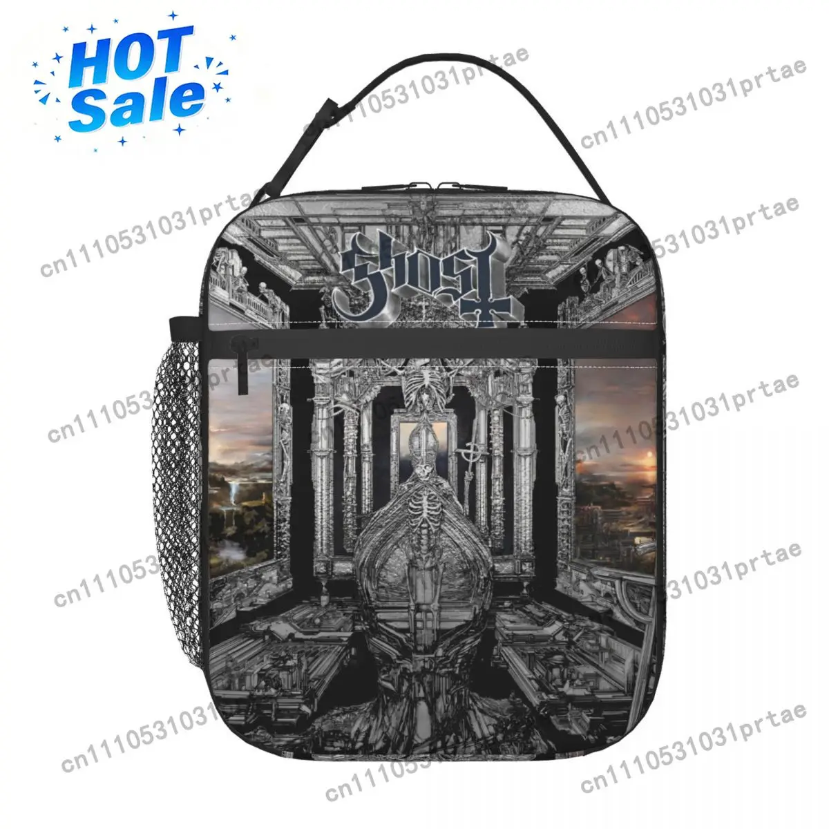 2025 New Skeleta Album Ghost Band Insulated Lunch Bag Food Container Portable Cooler Thermal Lunch Boxes For Travel