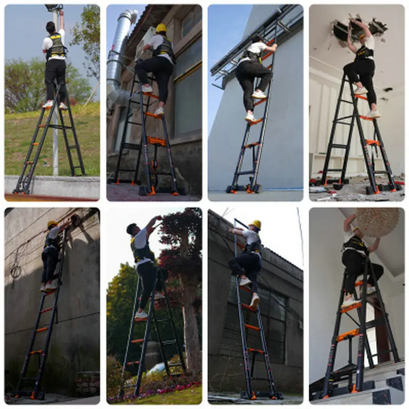 2.5*2.5M Multifunctional Foldable Deformable Telescopic Aluminum Alloy Herringbone/I-Shaped /Straight Ladder