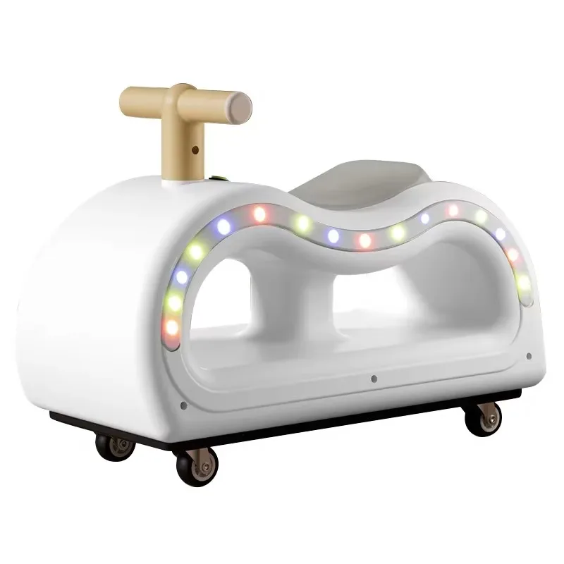 Custom children's baby rocking cart with light music 360-degree rotating four-wheel coasting, suitable for girls and boys