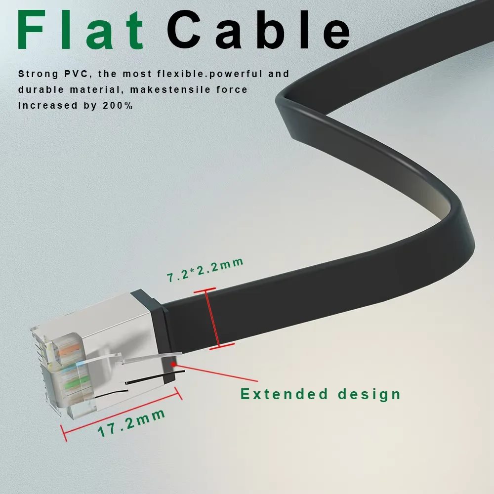 COMNEN 0.1-1.5M Ethernet Cable 24pcs Cat 7 1000Mbps RJ45 Patch Cord Internet Modem Router Networking Cabo High Speed