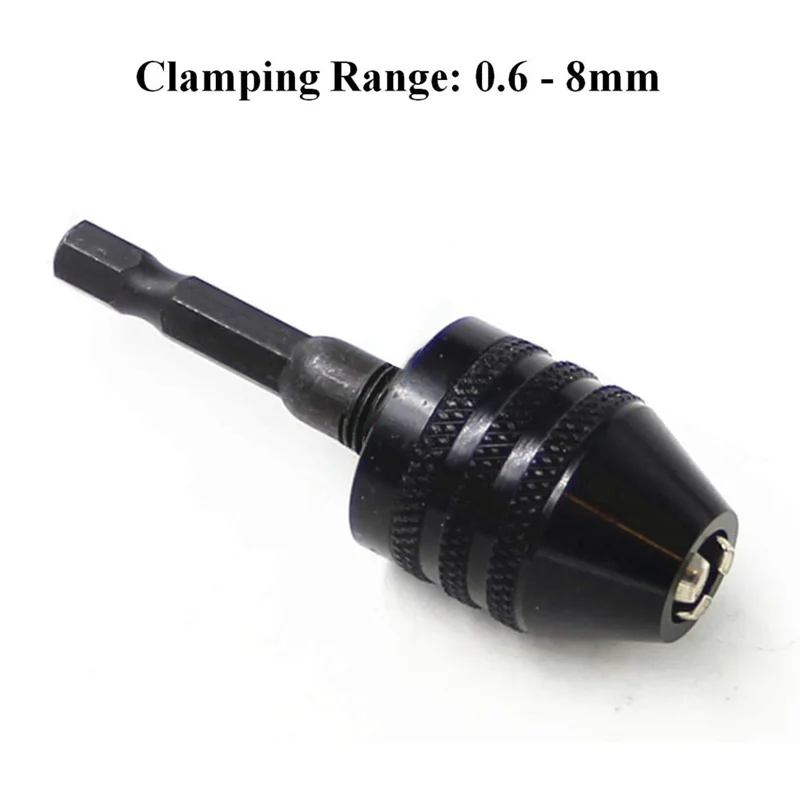 Адаптер сверлильного патрона ABRB-2 шт. сверлильный патрон для ударной отвертки, адаптер сверл, бесключевой патрон, шестигранный хвостовик 1/4,6-8 мм, 0,3-3,6 мм)