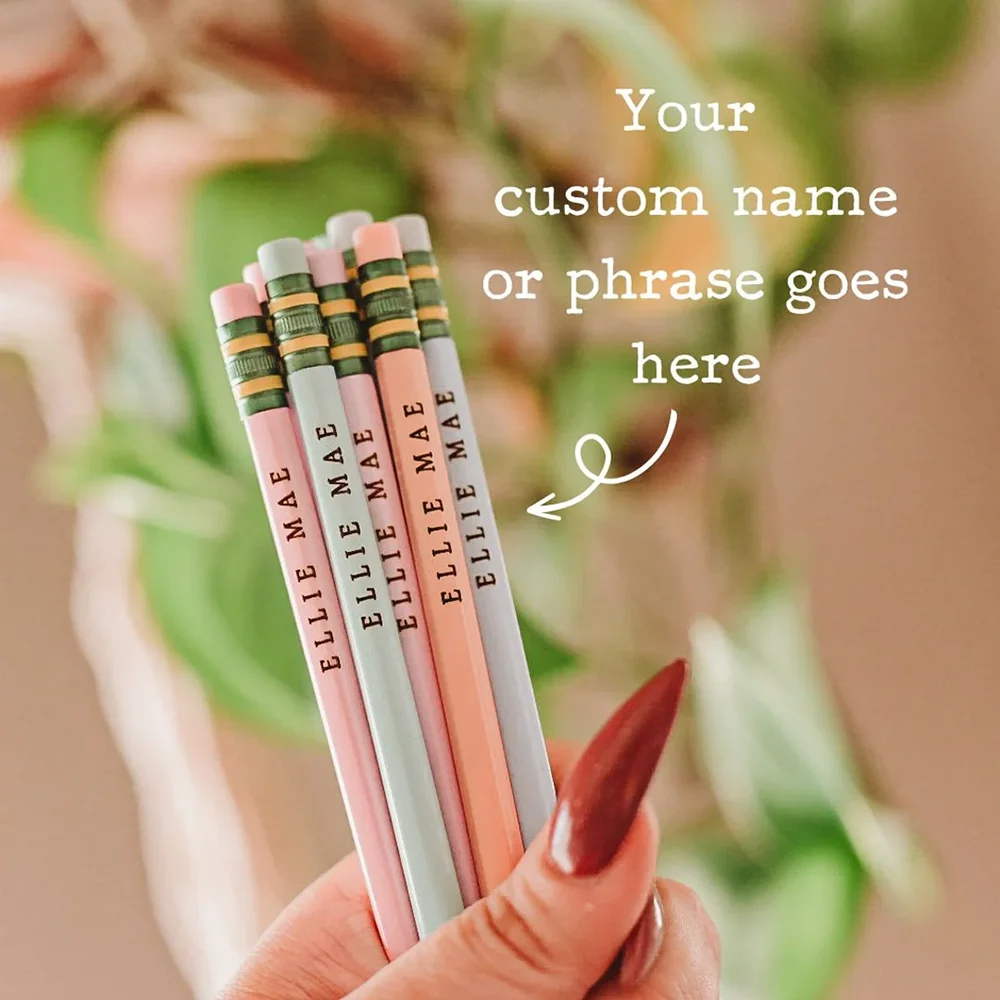 

10 pcs Personalized Pastel items Pencils Custom Name Pastel Pencils back to school Teacher Gift for decor supplies favors funny