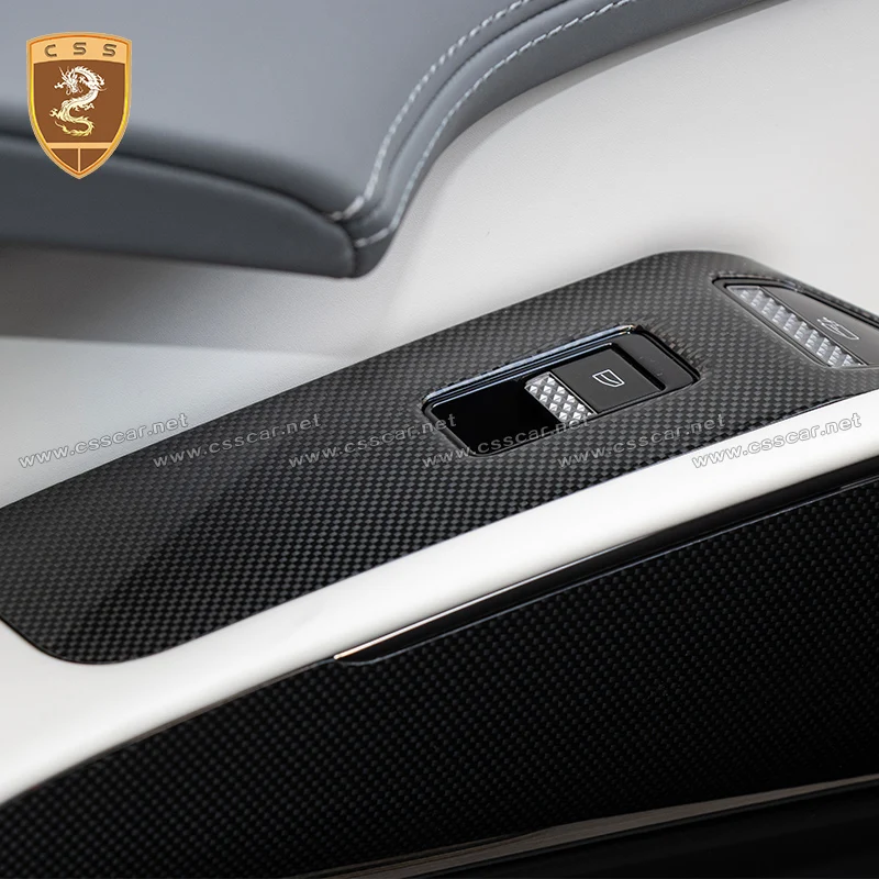 Dry Carbon Fiber Inner Reading Lamp Cover Left Right Front Window Switch Panel Trim Central Control For Lotus Eletre OEM Style