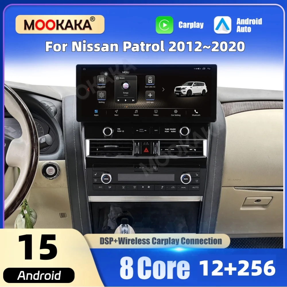 16 Inch Car Multimedia Player Android Screen For Nissan Patrol 2012~2020 Car Radio GPS Navigation SWC CarPlay Auto Head Unit