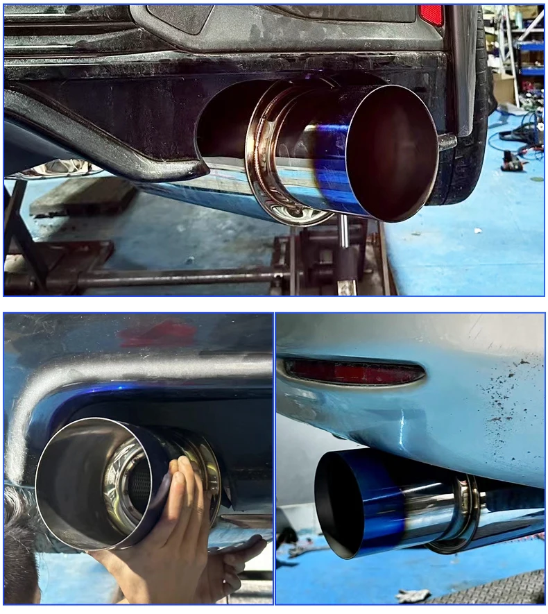 101MM Export HKS Schalldämpfer Auto-Auspuffrohr Modifikation Universelles Gerades Poliertes Edelstahl-Tuning-Auspuffrohr Endrohr – Detail 9