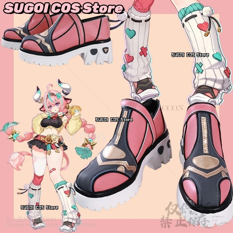 

Varesa Anime Game Genshin Impact Cosplay Shoes Props Pink Sport Sweet Y2K Styles For Girls Woman Halloween Christmas Customized