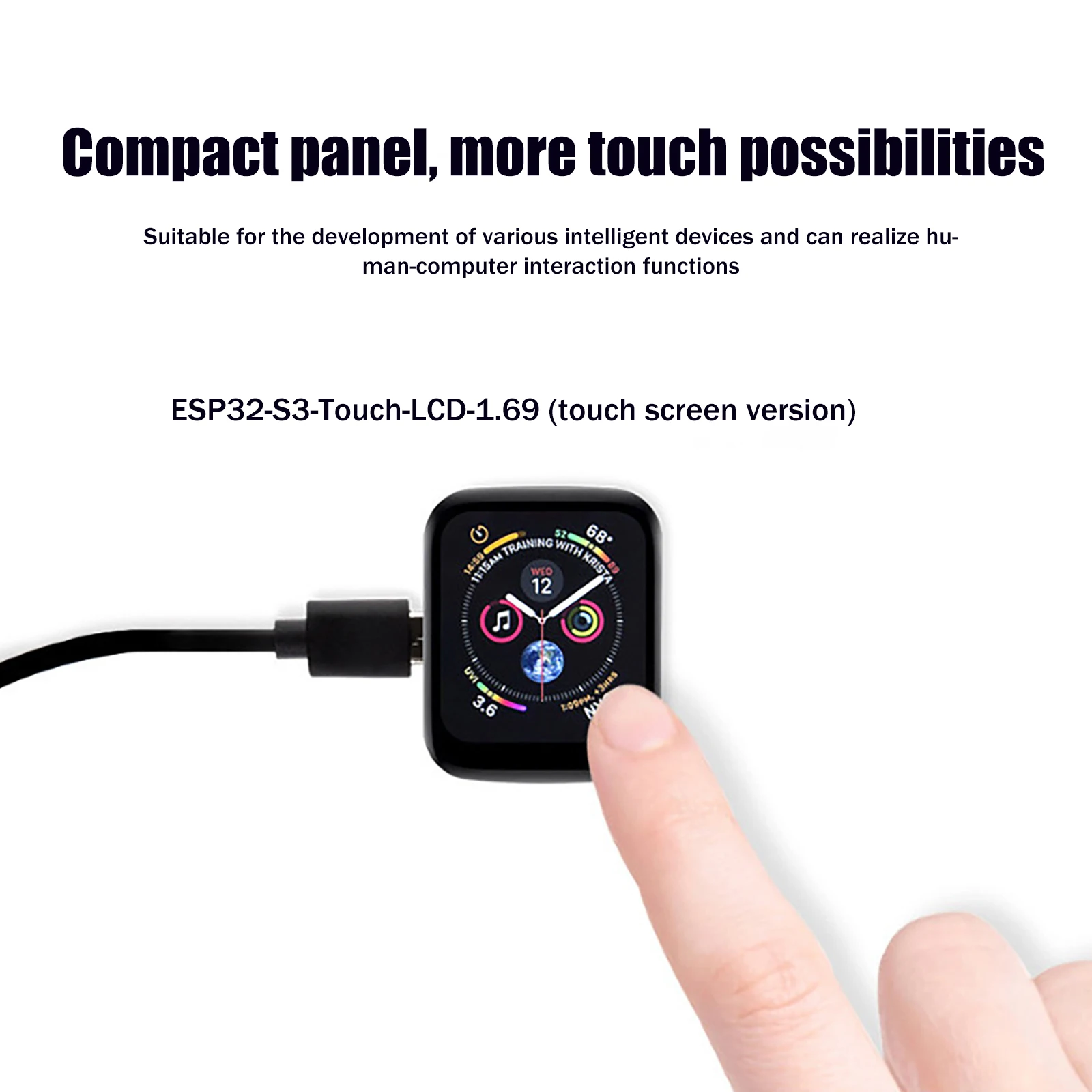 ESP32 Development Board 1.69-inch 262K IPS Touch LCD Display TFT LCD Screen Module 240×280 WiFi Bluetooth Smart Display