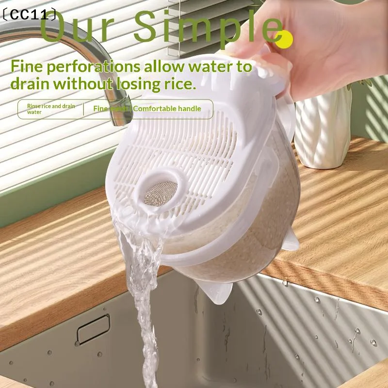 400ml Rice Washer Strainer Bowl With Handle, For Rice Washing Bowl Needs And Rice Rinser Strainer Use With Beans,〔CC11〕