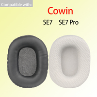 SE7 Earpads for Cowin SE7Pro Headphones Soft Ear Cushions Headset Pad Covers Replacement Velour Mesh Leather Foam Fabric