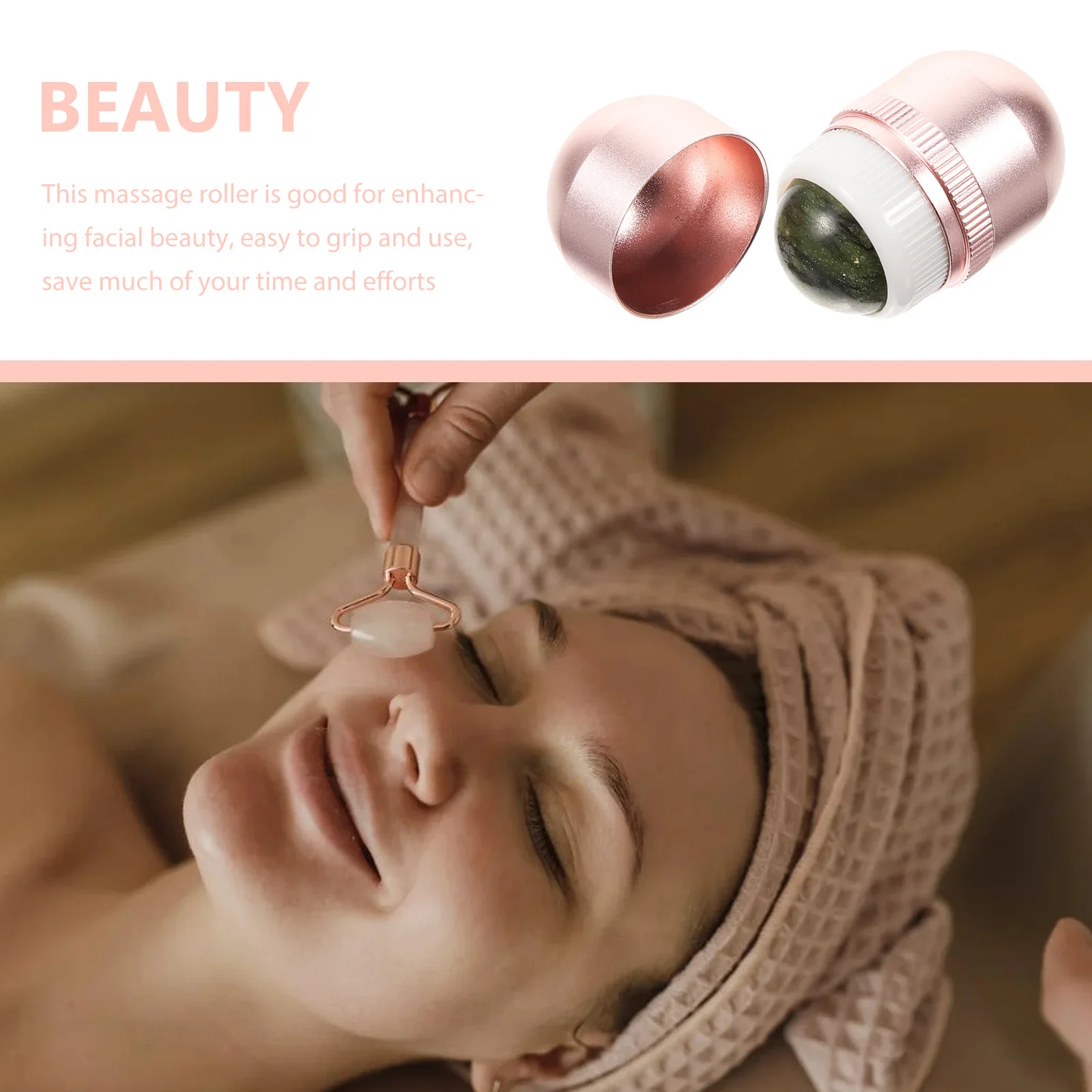 

Jade Roller Face Massage Tool For Women Skin Tightening Eye Puffiness Relief Facial Massager Portable Skincare Device Face