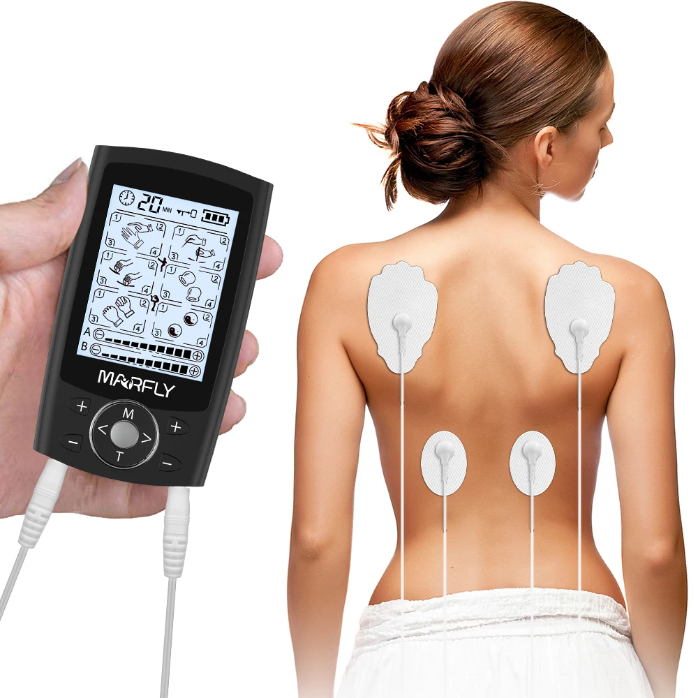 Cơ Điện Máy Kích Thích 24 Chế Độ Chục Máy Vật Lý Trị Liệu Màn Hình Hiển Thị LCD EMS Myostimulator Thân Máy Xoa Bóp Giảm Đau Thư Giãn