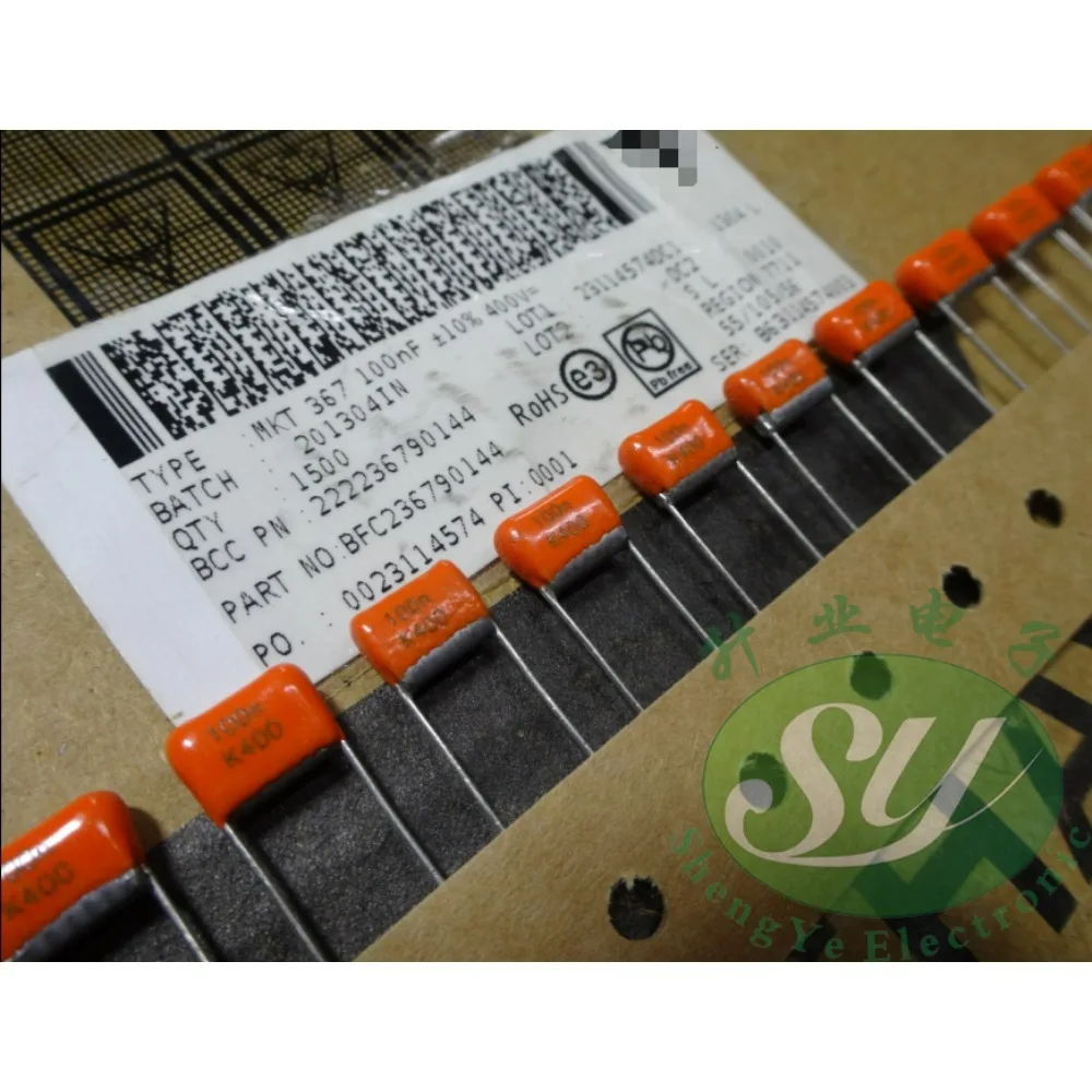 

50PCS MKT367 0.1uf/400v 100nf u1 104 brand-new 8mm film capacitor