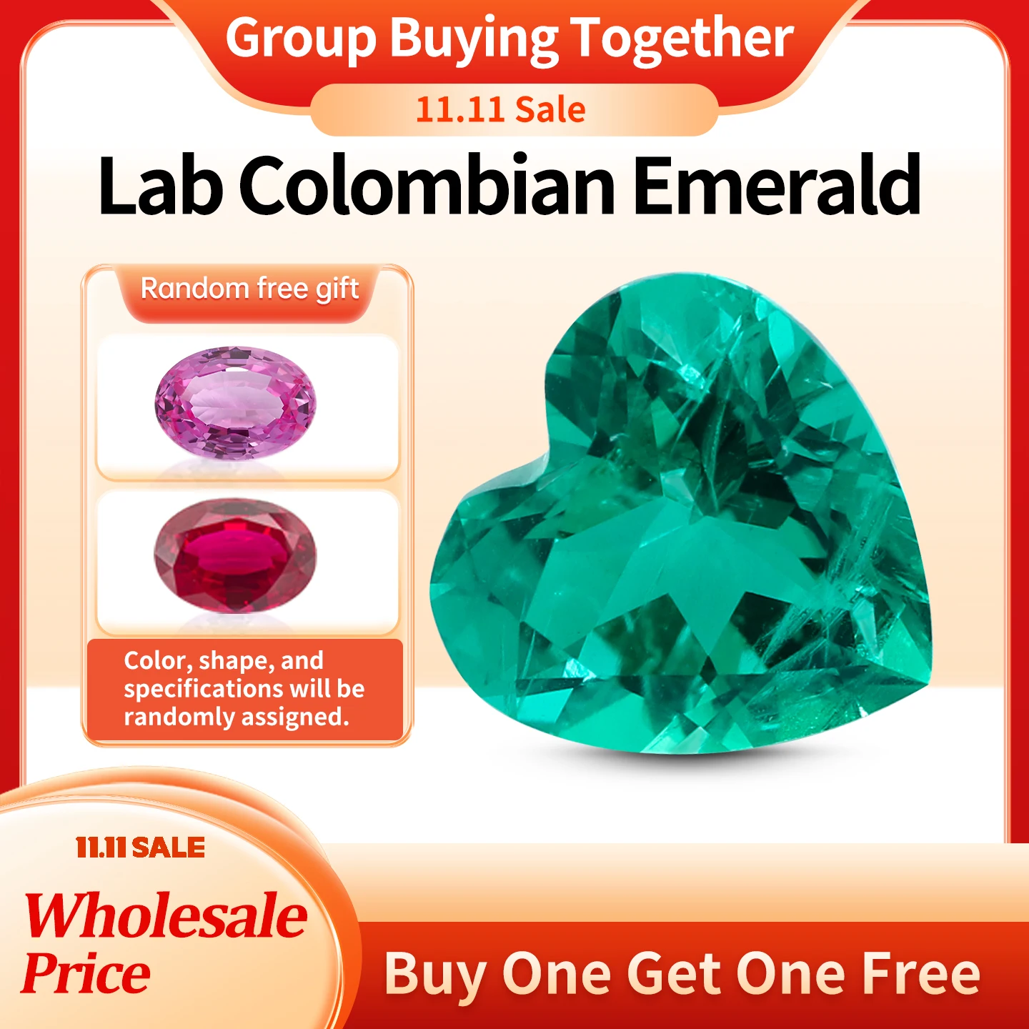 陰正ラボ コロンビア産エメラルド 水熱合成 ハートカット コロンビア産エメラルド 鑑定書付き ラボグロウン コロンビア産エメラルド