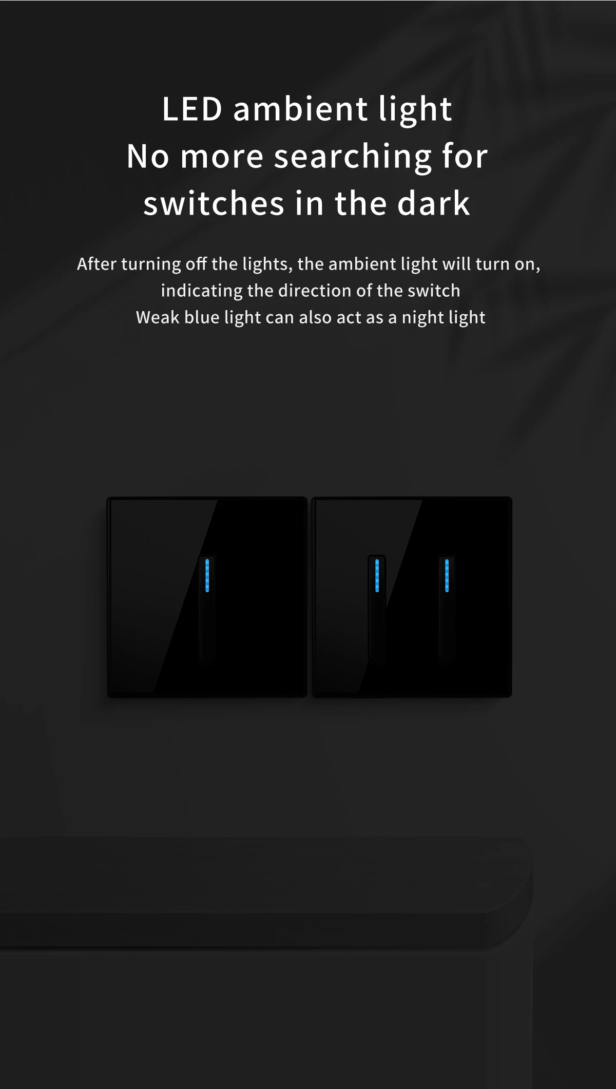 Tempered glass wall light switch product image 9