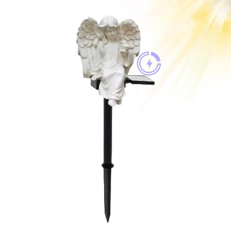 

Angel Solar Stake Light Waterproof Vibrant Colors Garden Solar Lights Pathway Stake Lamps Heavenly Ambiance Outdoor Decoration