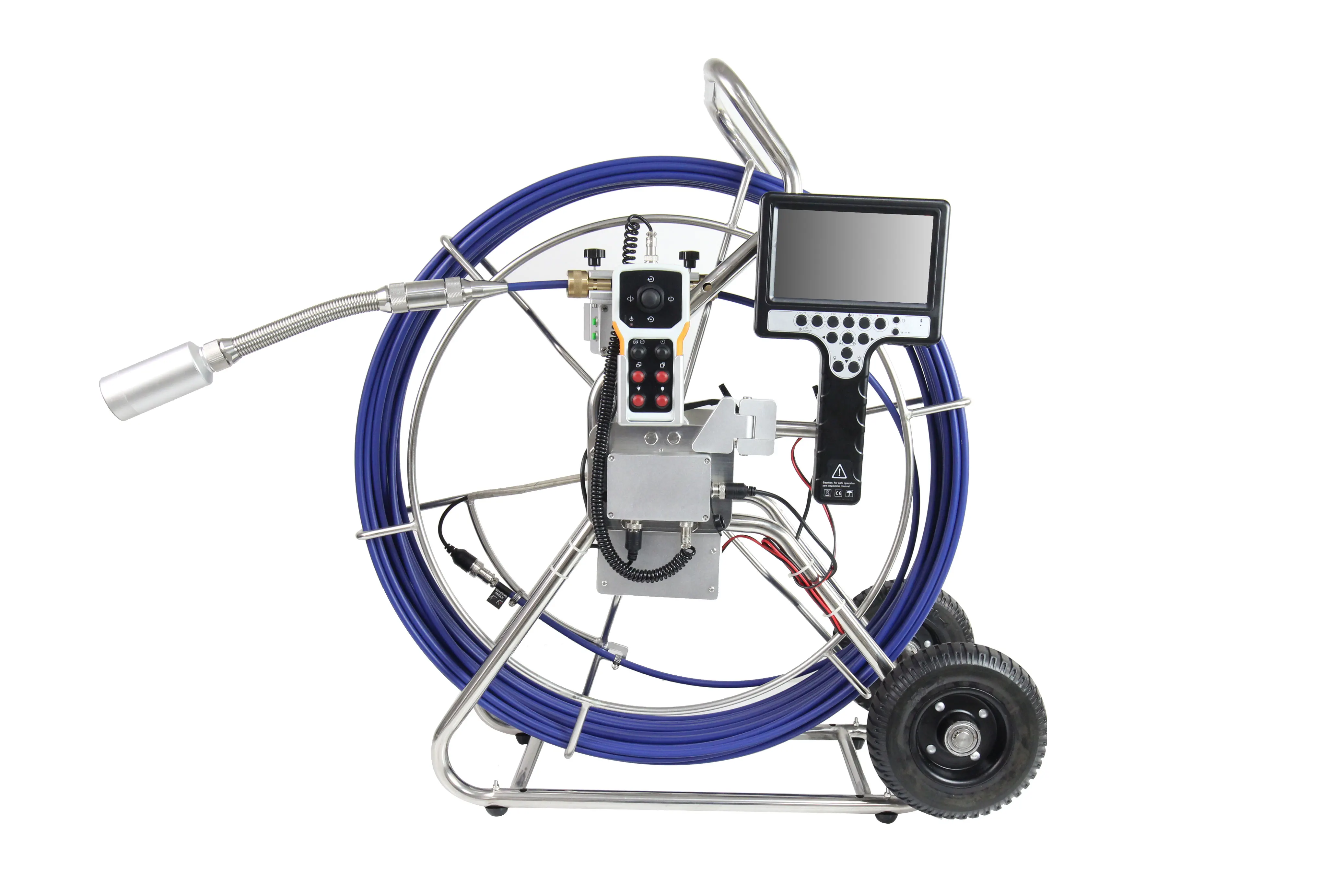 60m Blue Cable 512 Hz Locator 360 Water Well Camera Industrial Endoscope Plumbing Sewer Inspection Camera Analog Camera Product