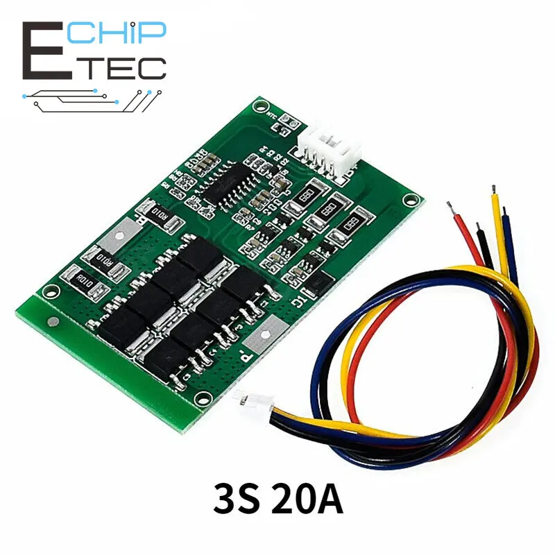 3S 9.6V 20A Lithium Iron Phosphate Lifepo4 Battery Protection Board with Balanced Temperature Control