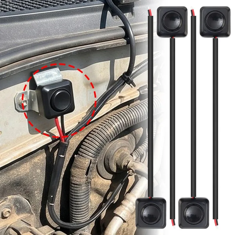 Automobile Supplies Push Button DIY 12V Button Switch Adhesive Mini Momentary Car Modification Push Buttons Reset Switch Cable