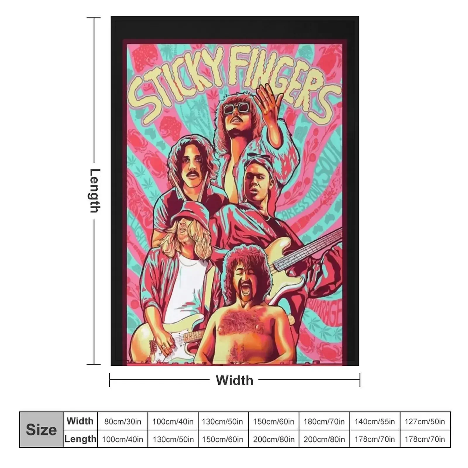 Sticky Fingers Essential T-Shirt Throw Blanket couch cozy soft plush fuzzy picnic outdoor blanket