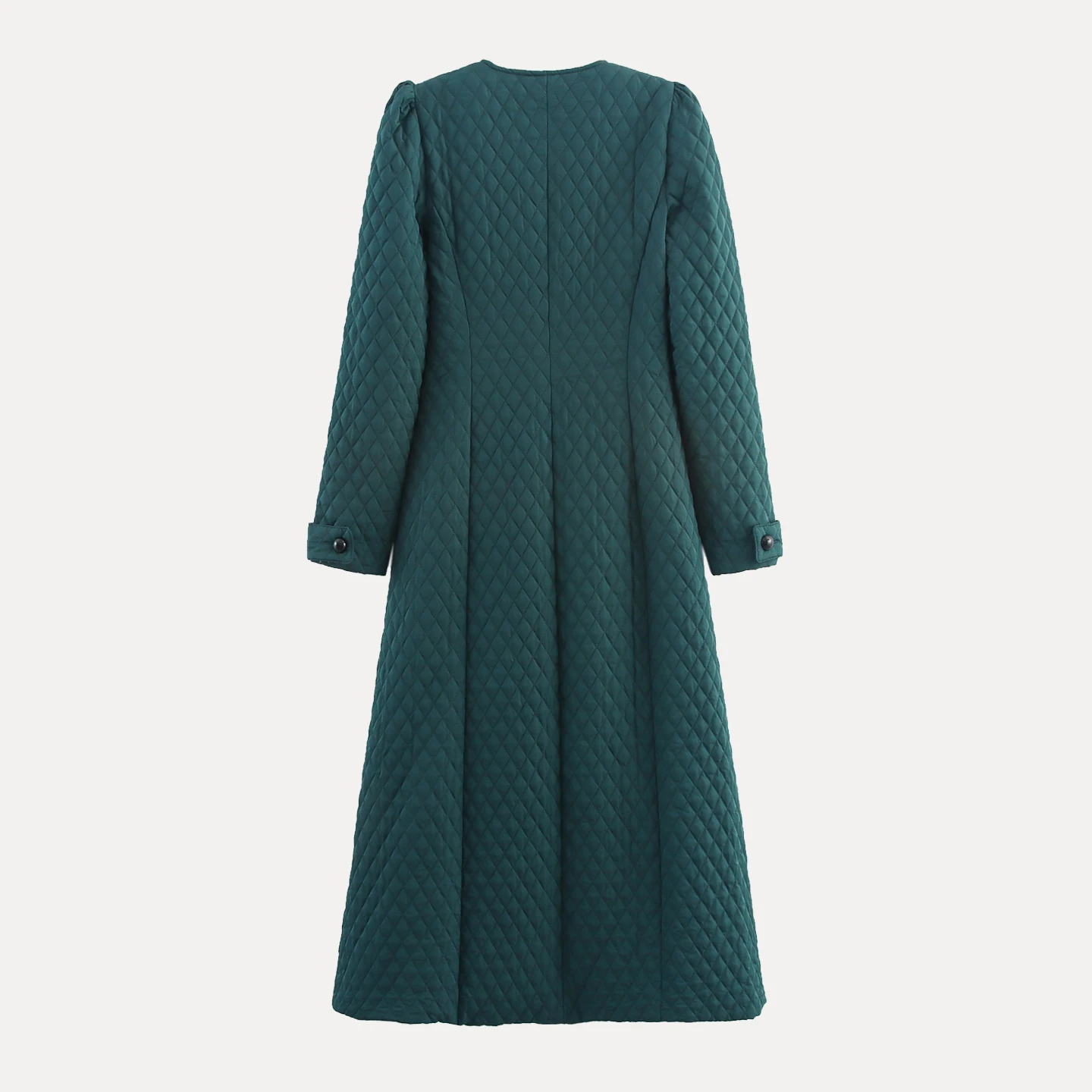 

Длинное стеганое пальто, женская весенне-осенне-зимняя верхняя одежда, приталенное пальто с ромбовидным узором и застежкой на талии, куртка