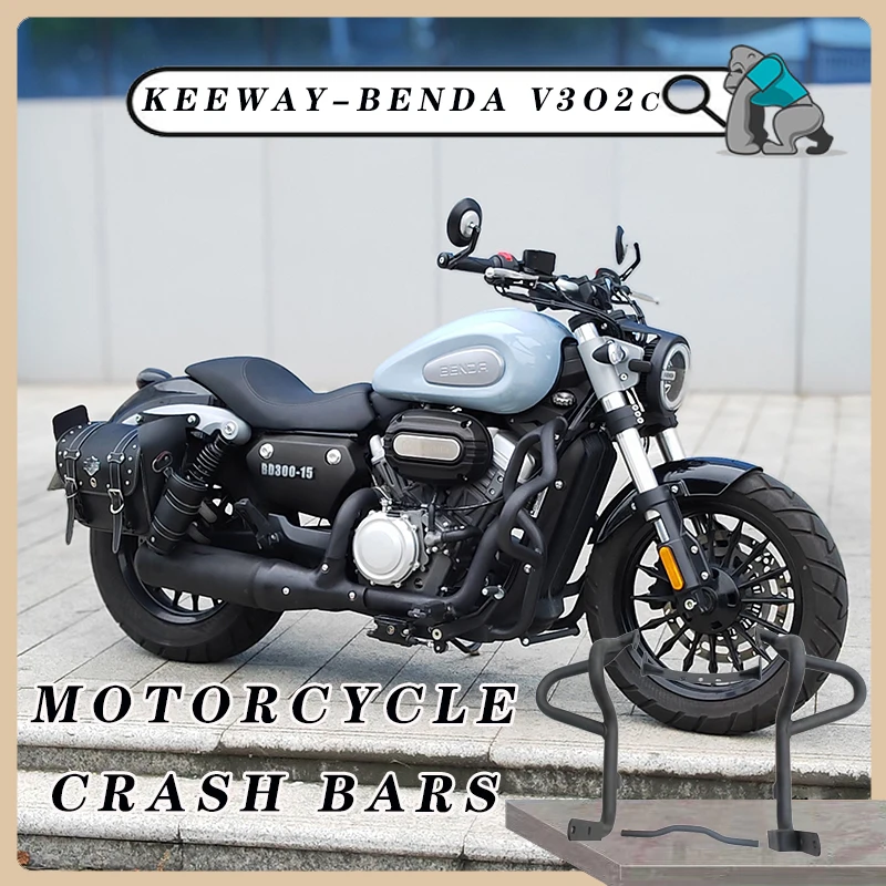 

Motorcycle Crash Bars Bumper For KEEWAY-BENDA V302C Keeway V-Cruise 125 engine crash bar bumper anti fall protection device