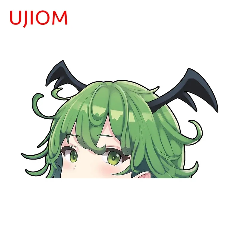 UJIOM Tatsumaki Chibi Demon Girl Peeking стикер на стену милый дьявол эксклюзивный дизайн графическая наклейка водонепроницаемые обои декор