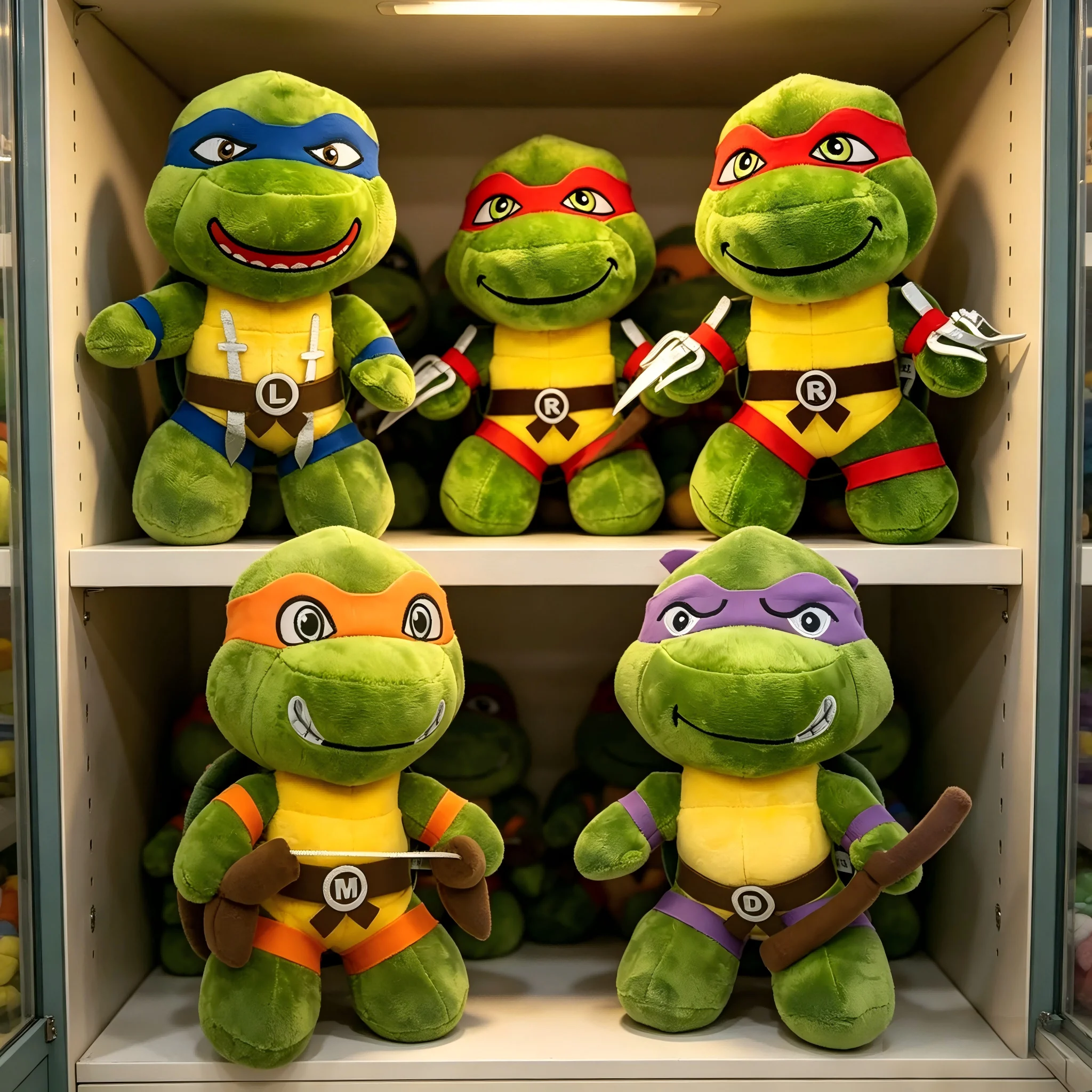 Muñecos de Peluche de las Tortugas Ninja de 25 cm, Anime, Juego, TMNT, Leo, Raph, Mike, Don, Animales de Peluche, Decoración, Adorno, Juguetes para Niños, Regalo de Cumpleaños