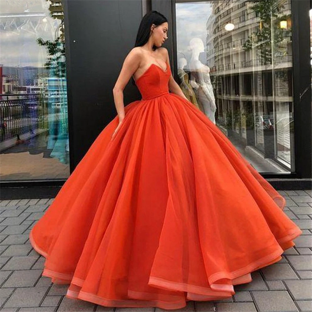 

Fashion Ball Gown Women Evening Dresses Tulle Elegant Prom Party Gowns Formal Vestido De Fiesta Abendkleider robes de soirée