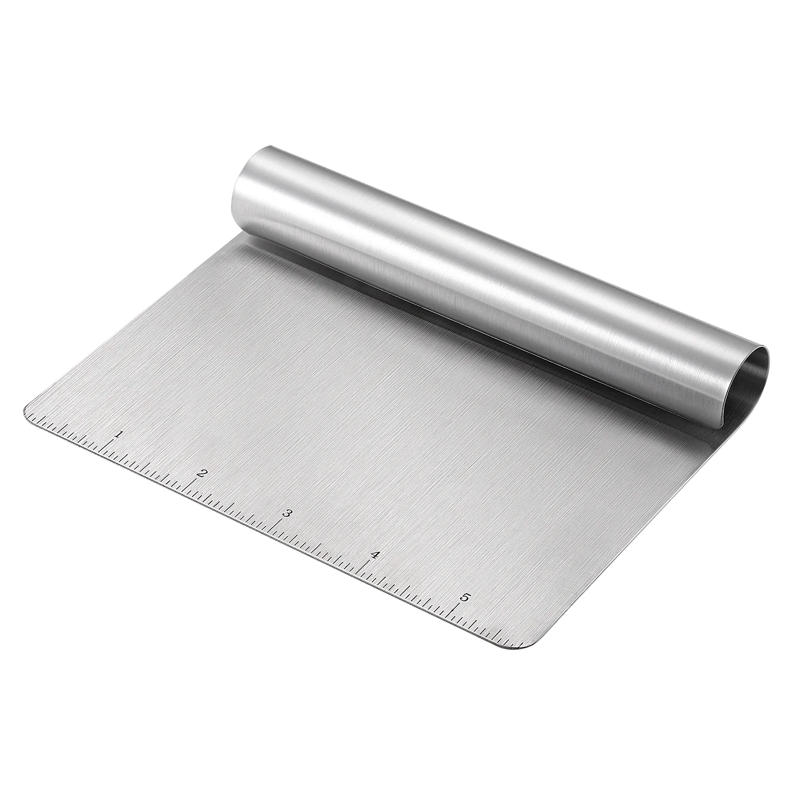 Scraper Stainless Steel Dough Baking Kitchen Cake Food Pastry Bread Tool Scrapper Pizza Metal Scale Bench Cutting Grip Bowl