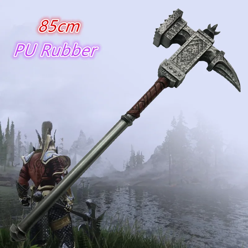 Home Decor 1:1 Cosplay Melee Hammers Sky-Splitting Blade Champion's Rod Tomahawk Game AXE Sky Demon Sword Safety PU Gift Toys