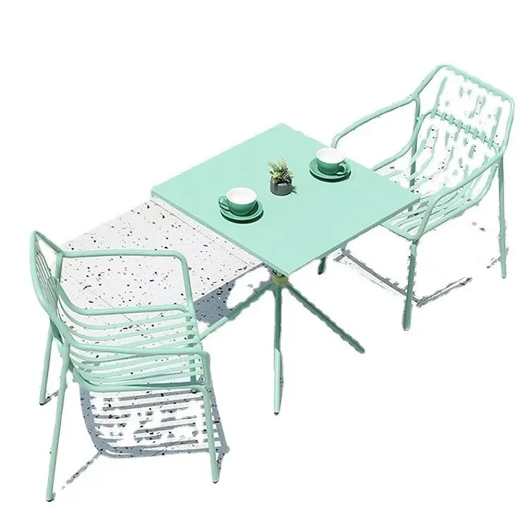 طاولة مستديرة صغيرة مقاومة للماء وواقية من الشمس لحديقة الفيلا #1