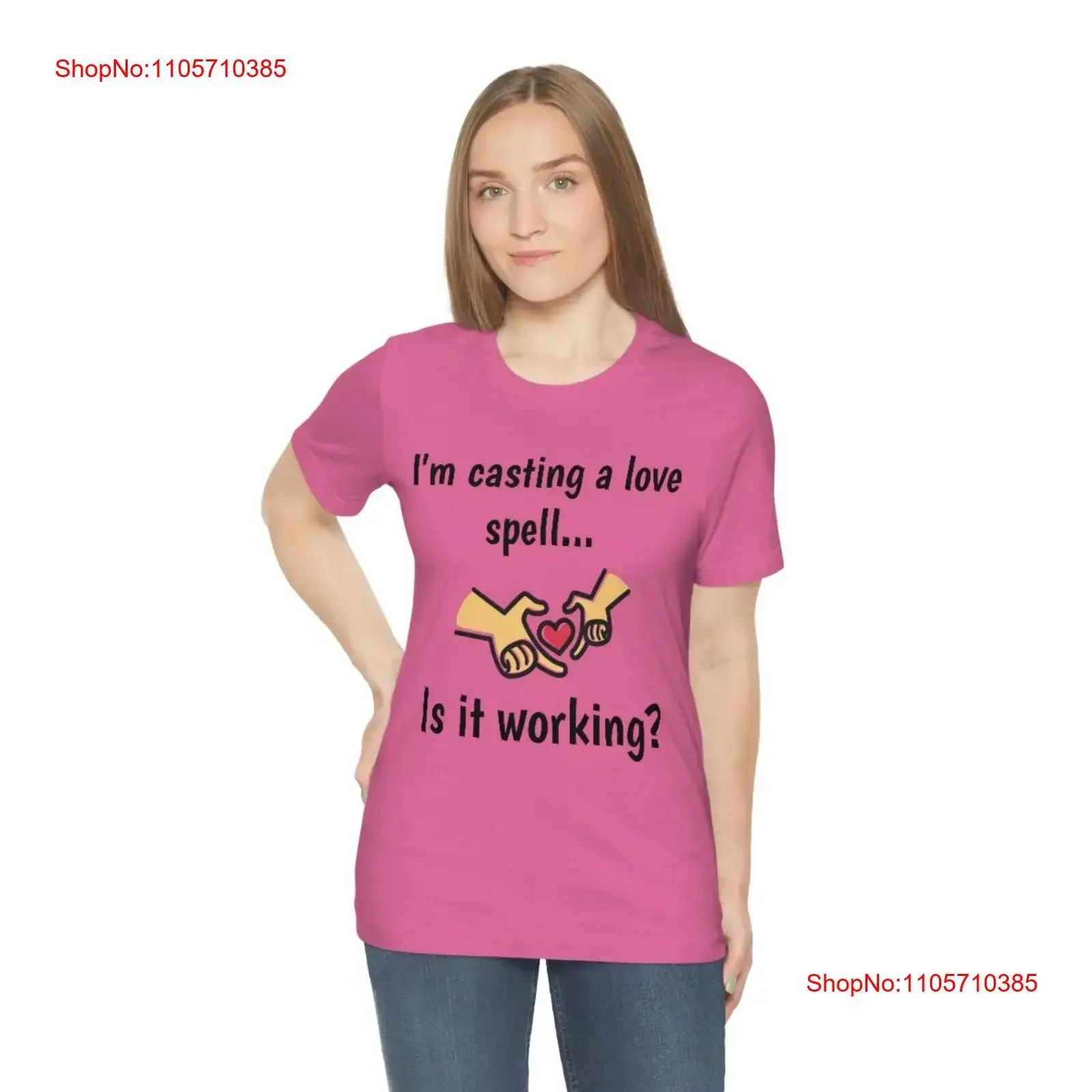 I'm casting a love spell is it working Funny Lover T Shirt Girl tee Witch vintage Washed graphic designer clothes