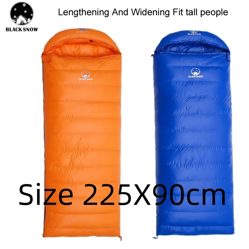 

Size 225X90cm Lengthening And Widening Suitable For Tall People Good Quality White Goose Down Thermal Sleeping Bags Camping