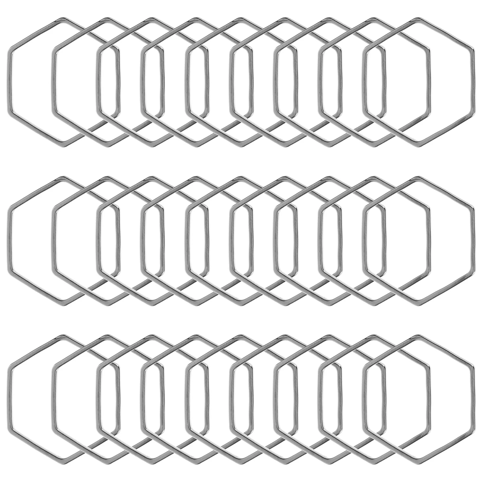 50Pcs Hexagon Earring Charms Copper DIY Jewelry Making Supplies Bezel Pendant Connectors for Earrings Bracelets Necklaces
