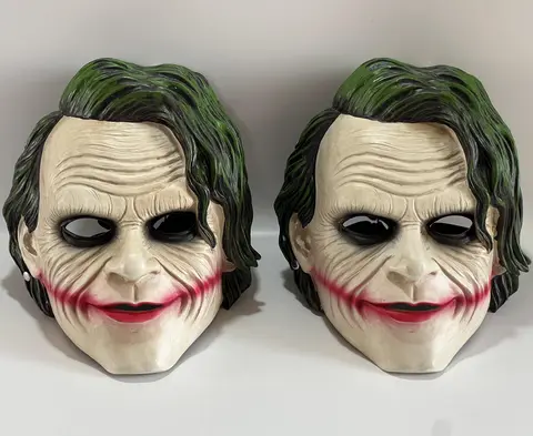 1/1 indossabile The Dark Knight The Joker Resin Mask Cospaly Halloween Party Gift