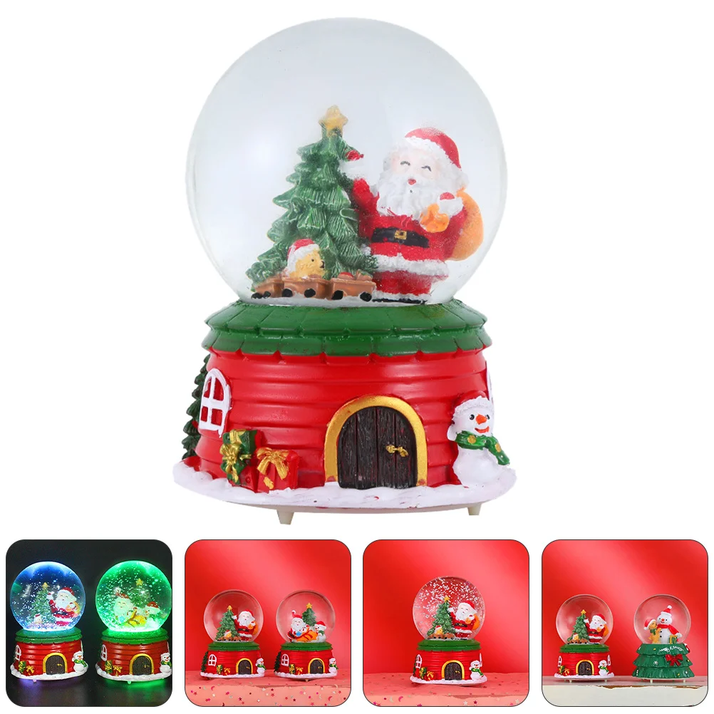 مضيئة عيد الميلاد كريستال الكرة ديكور زلاجة شكل سنو غلوب تصميم ممتاز للمنزل بار مكتب مطعم ديكور الزجاج سنو غلوب