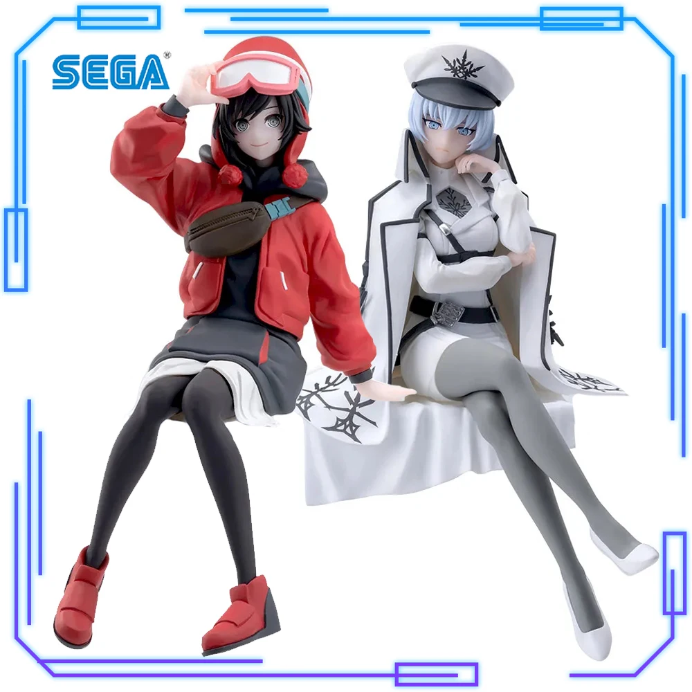 Em estoque sega original genuíno premium figura rwby gelo queendom rubi rosa weiss schnee 13cm coleções modelo figuras de brinquedo presente
