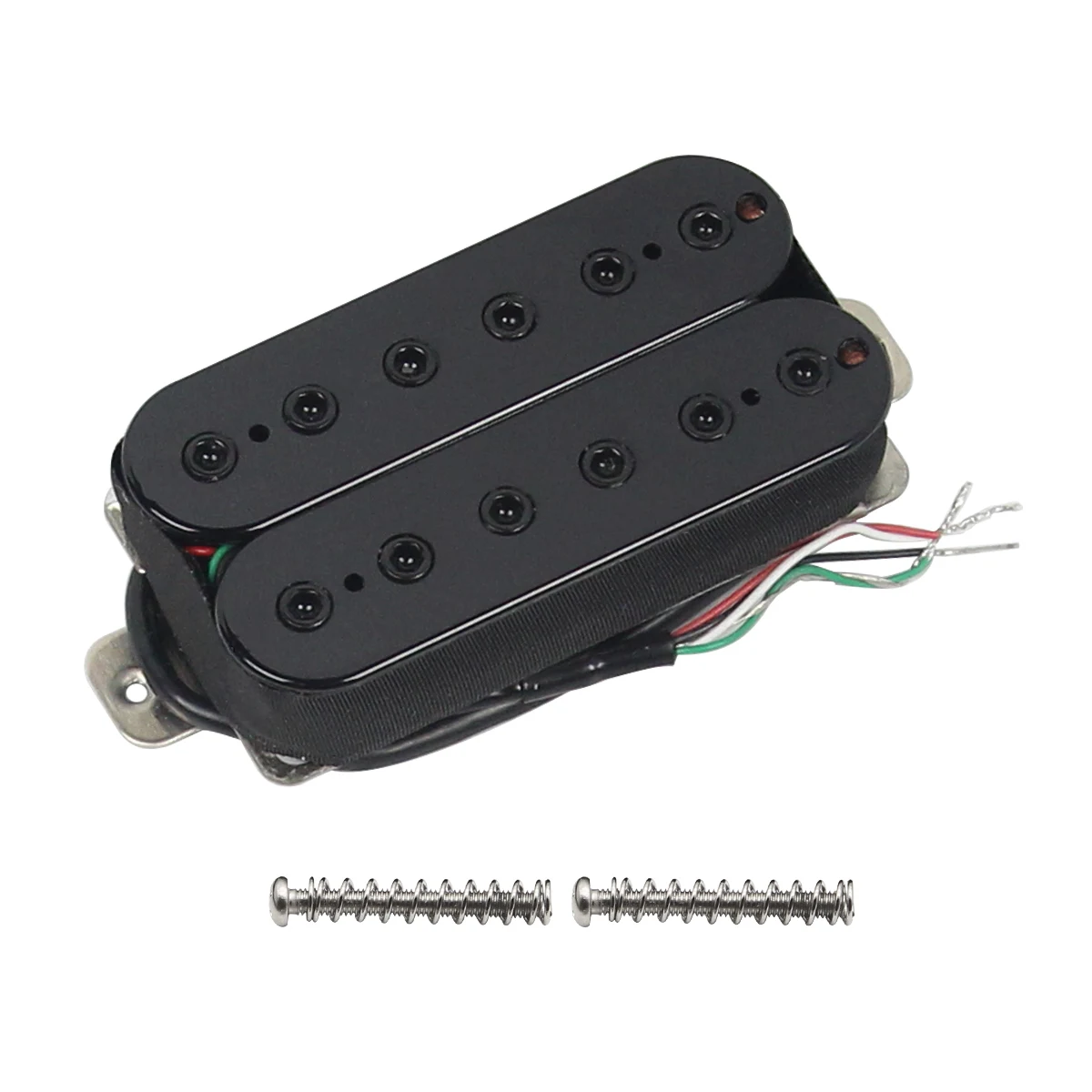 FLEOR Alnico 5 Guitar Bridge Pickup Double Coil Humbucker Pickup 14K 4-Wires,Black or White