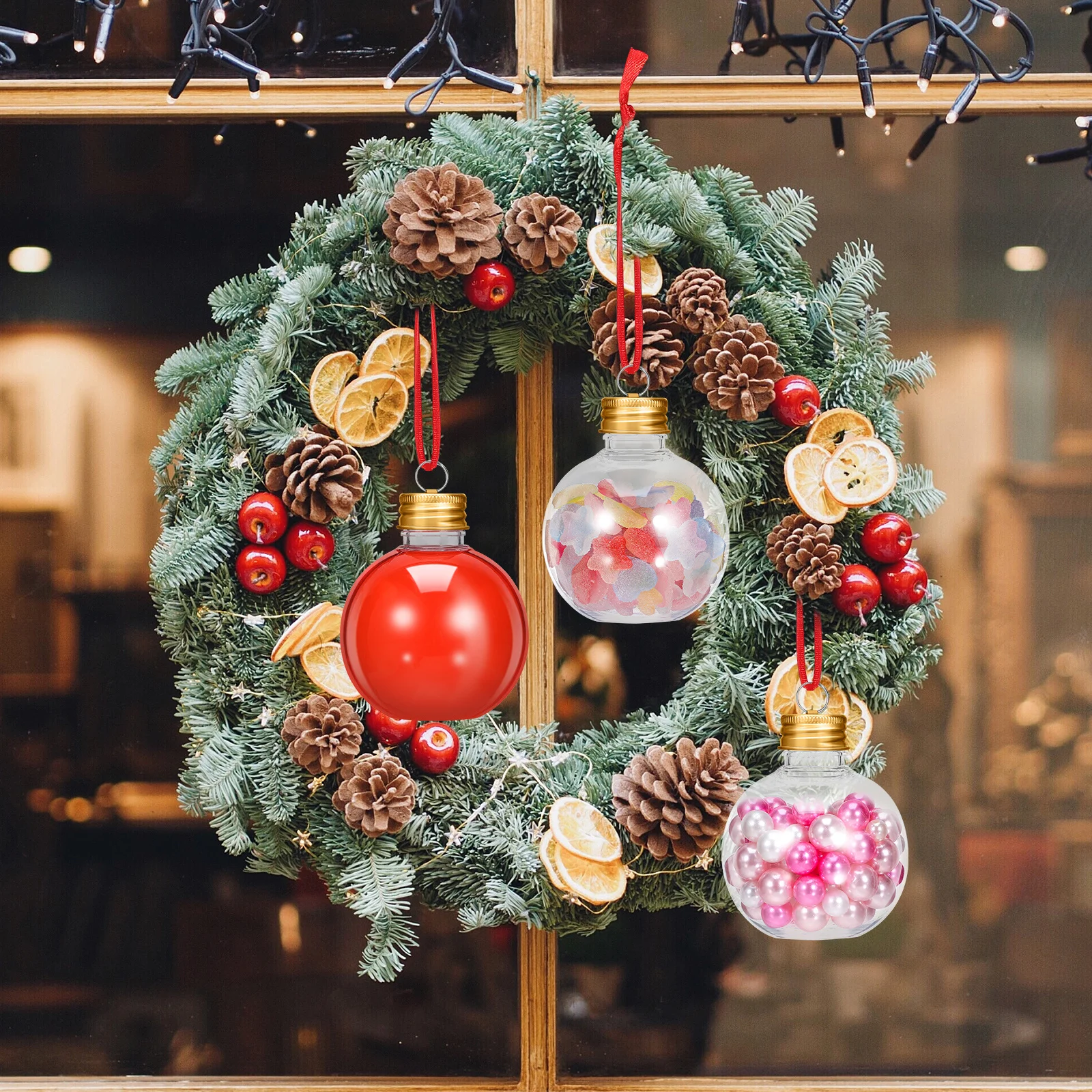 

12Pcs Clear Round Bulb Bottles for DIY Decoration Fillable Juice Milk Containers Light Bulb Shaped Party Wedding Favors Holiday