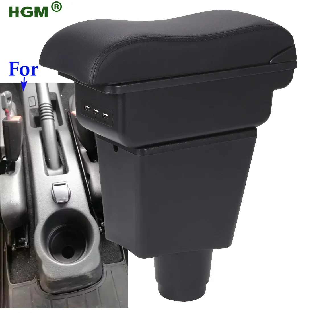 Reposabrazos para Renault Logan 2, reposabrazos para Renault Sandero 2, caja de reposabrazos para coche, piezas especiales de reequipamiento interior, accesorios, caja de almacenamiento para brazos