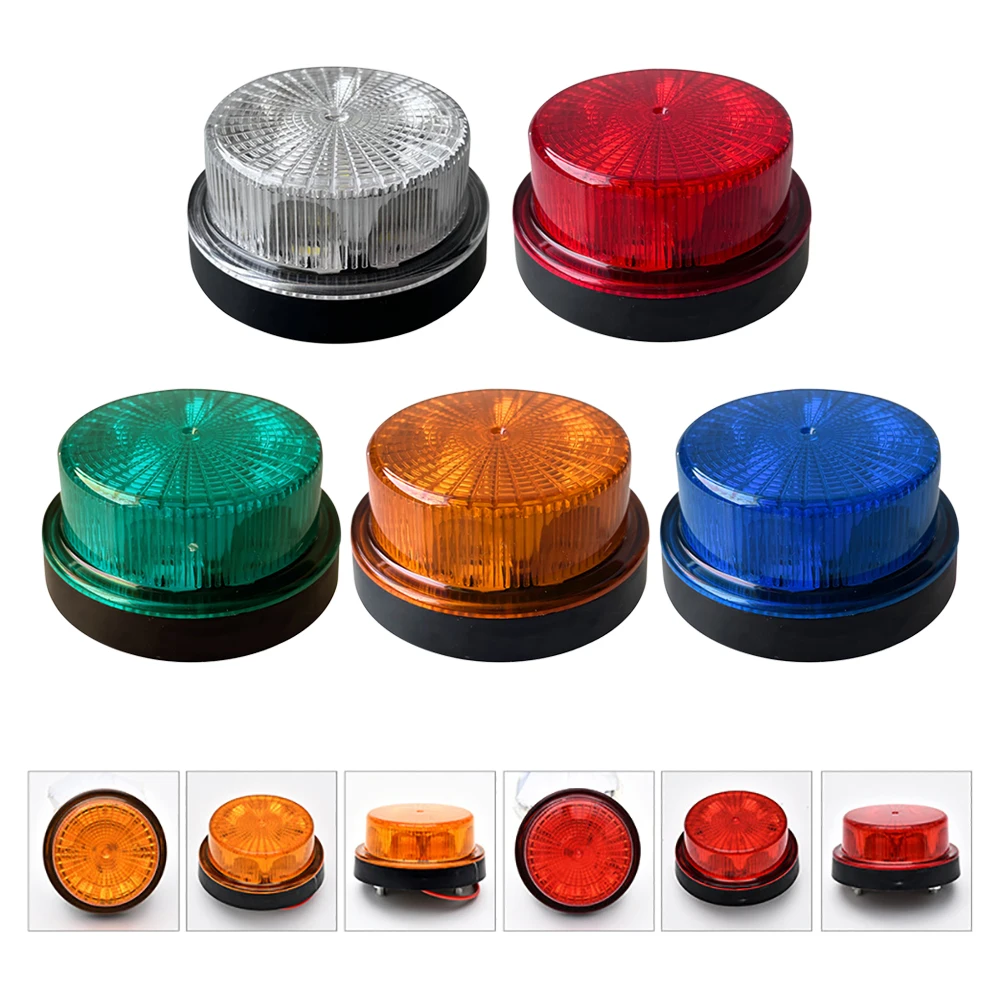 Universal 12V/24V Strobe Warning Light LED Security Alarm Double-Sided Tape Anti-Theft Signal Flashing Lamp