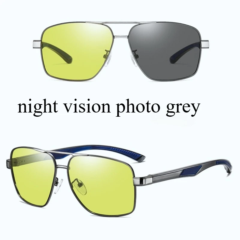 

Device for Car Glasses Night Vision Photochromic Polarized Sunglasses Men Metal Glasses for Fishing Bike Sunglasses Man Y2k